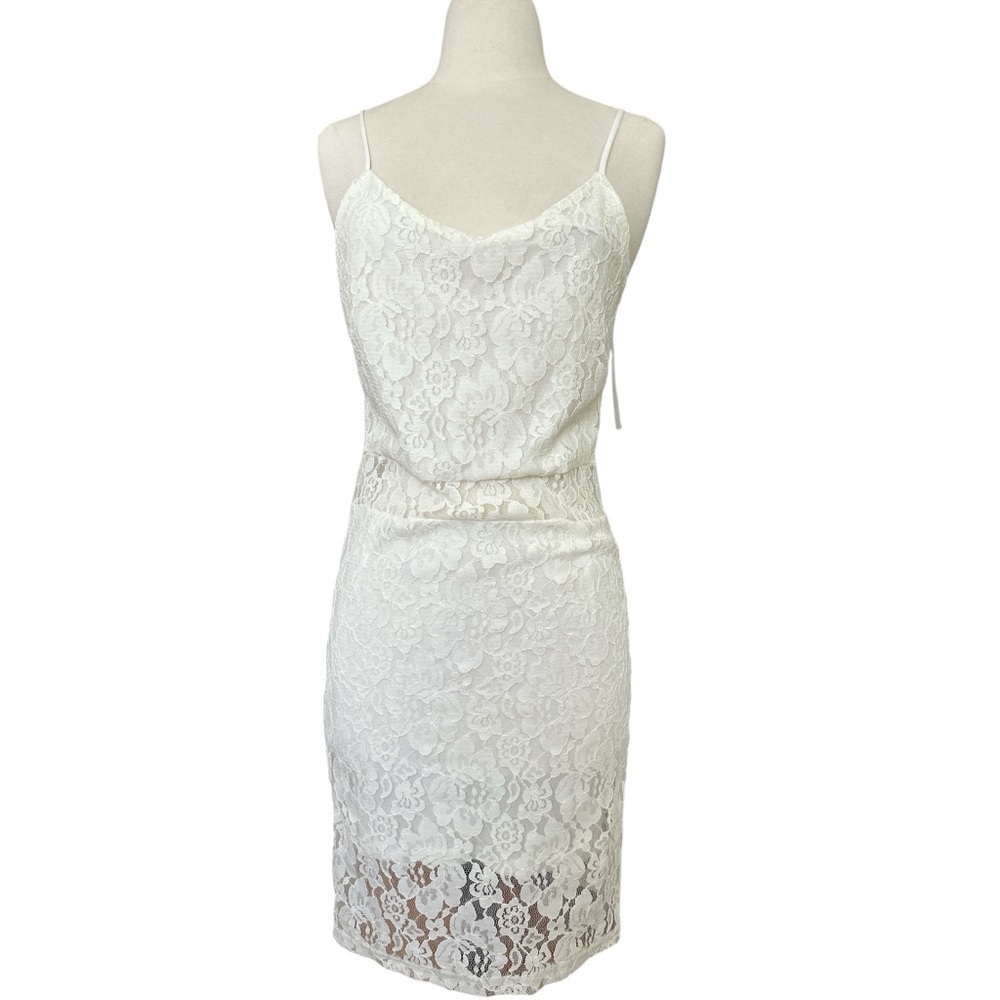 Aqua Ivory Floral Lace Dress